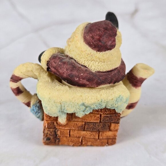 Resin Christmas Themed Miniature Tea Set Santa Claus Chimney 10 Piece - Picture 8 of 11